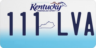 KY license plate 111LVA