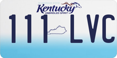 KY license plate 111LVC