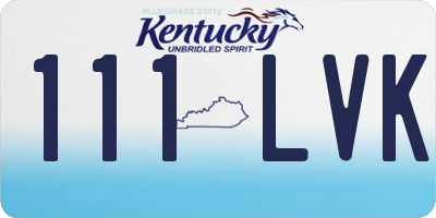 KY license plate 111LVK