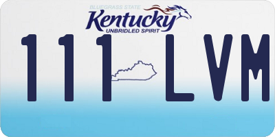 KY license plate 111LVM