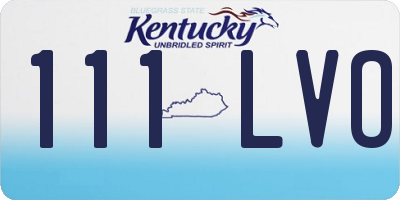 KY license plate 111LVO