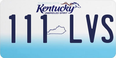 KY license plate 111LVS