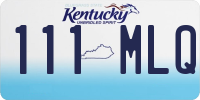 KY license plate 111MLQ