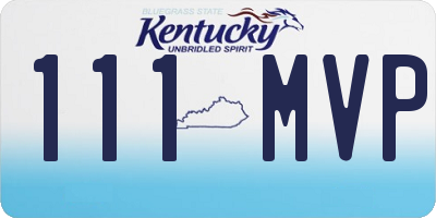 KY license plate 111MVP