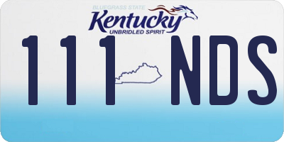 KY license plate 111NDS