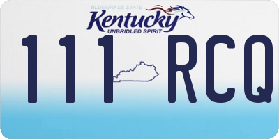 KY license plate 111RCQ