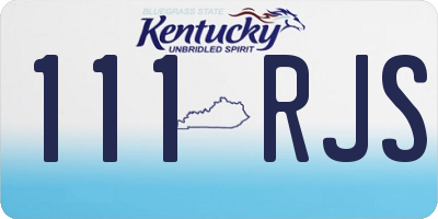 KY license plate 111RJS