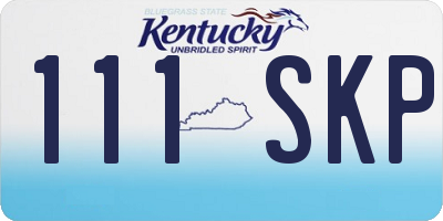 KY license plate 111SKP