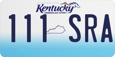 KY license plate 111SRA