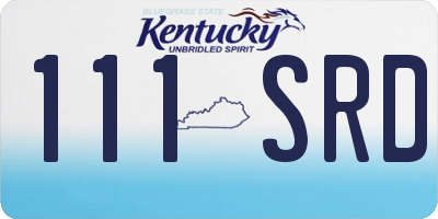 KY license plate 111SRD