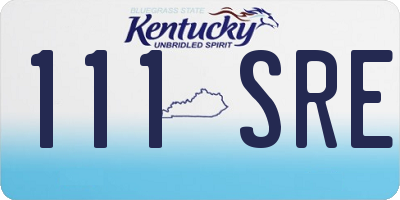 KY license plate 111SRE