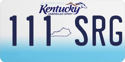 KY license plate 111SRG