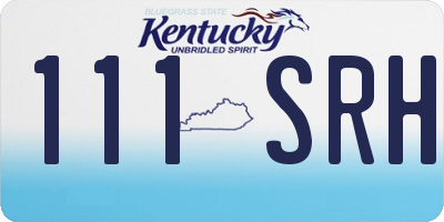 KY license plate 111SRH