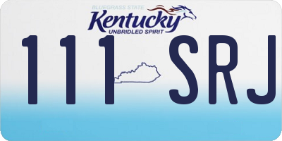 KY license plate 111SRJ