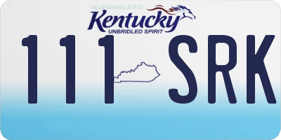 KY license plate 111SRK