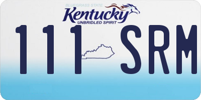 KY license plate 111SRM