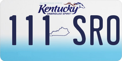 KY license plate 111SRO