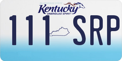 KY license plate 111SRP