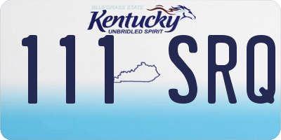 KY license plate 111SRQ