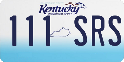 KY license plate 111SRS