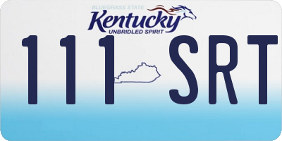 KY license plate 111SRT