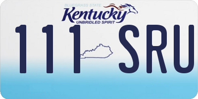 KY license plate 111SRU