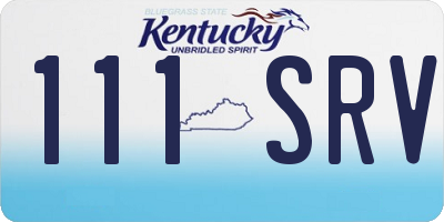 KY license plate 111SRV