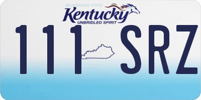 KY license plate 111SRZ