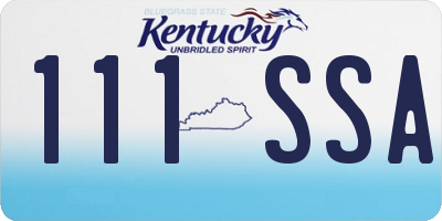 KY license plate 111SSA