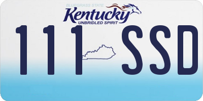 KY license plate 111SSD