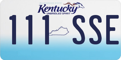 KY license plate 111SSE