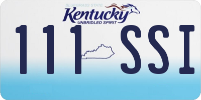 KY license plate 111SSI