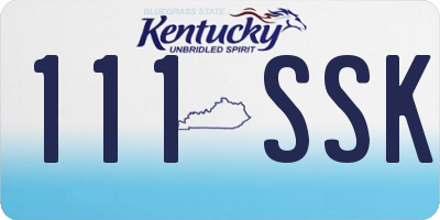 KY license plate 111SSK