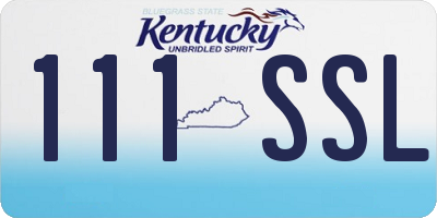KY license plate 111SSL