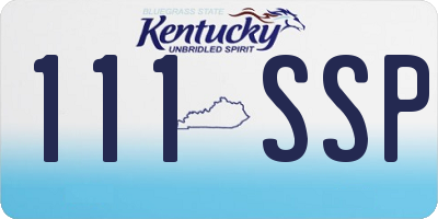 KY license plate 111SSP