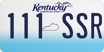KY license plate 111SSR
