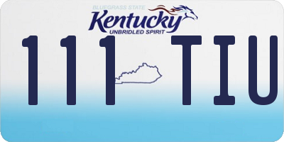 KY license plate 111TIU