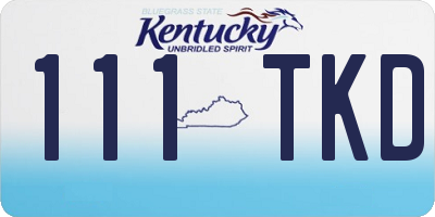 KY license plate 111TKD