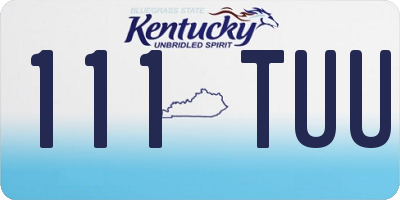 KY license plate 111TUU