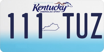 KY license plate 111TUZ