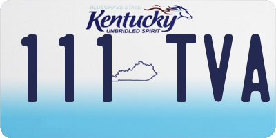 KY license plate 111TVA
