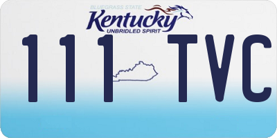 KY license plate 111TVC