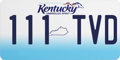 KY license plate 111TVD