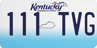 KY license plate 111TVG