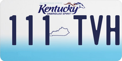 KY license plate 111TVH