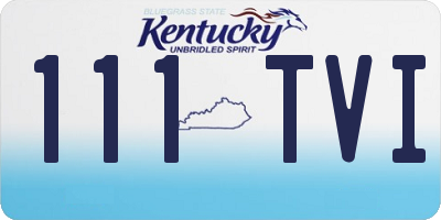 KY license plate 111TVI