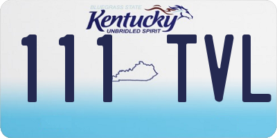 KY license plate 111TVL