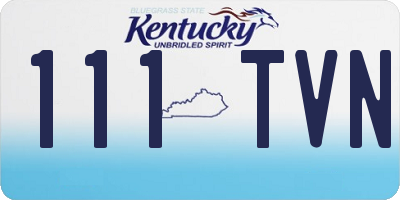 KY license plate 111TVN