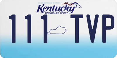 KY license plate 111TVP