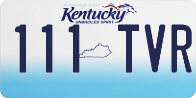 KY license plate 111TVR